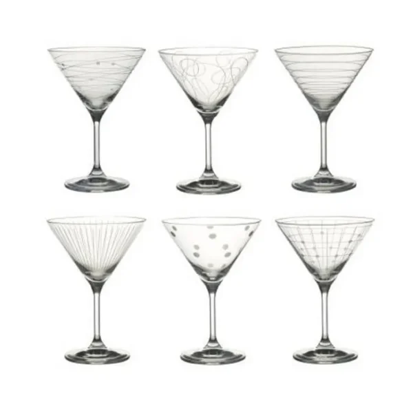 Coffret de 6 verres à cocktail Graphik, Table Passion