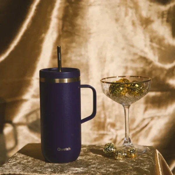 Cold Cup isotherme avec anse 600ml Dorée, Qwetch