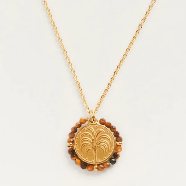 Collier Belamar Tiger Eye, Palas
