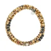 Collier et Bracelet 3 tours Gentleman Snake, Têtes Blondes