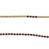 Collier et Bracelet 6 tours Caroline Rouge Cerise, Têtes Blondes