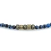 Collier et Bracelet 6 tours Gabrielle Denim Marbré, Têtes Blondes