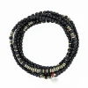 Collier et Bracelet 6 tours Black Panther, Têtes Blondes