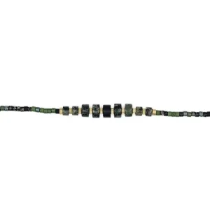 Collier et Bracelet 3 tours Crocodile Slim, Têtes Blondes