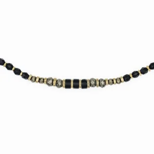 Collier et Bracelet 6 tours Black Panther, Têtes Blondes