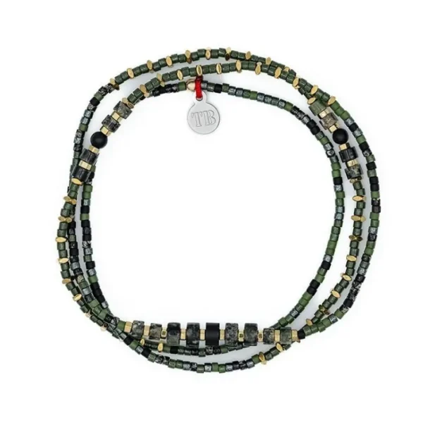 Collier et Bracelet 3 tours Crocodile Slim, Têtes Blondes