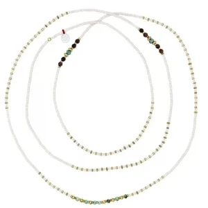 Collier et Bracelet 6 tours New Andy Rose Guimauve, Têtes Blondes