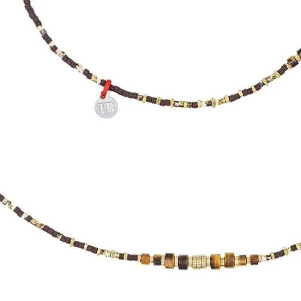 Collier et Bracelet 6 tours Léopard Slim, Têtes Blondes