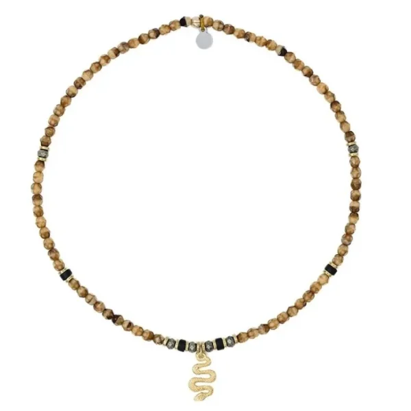 Collier ras du cou Kaa Caramel, Têtes Blondes