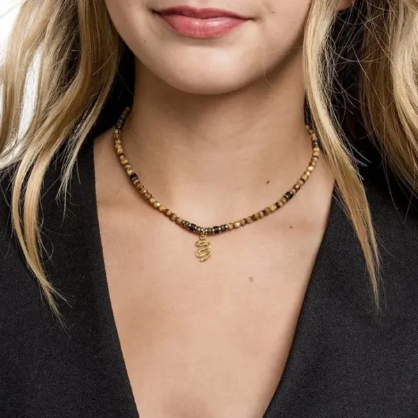 Collier ras du cou Kaa Caramel, Têtes Blondes