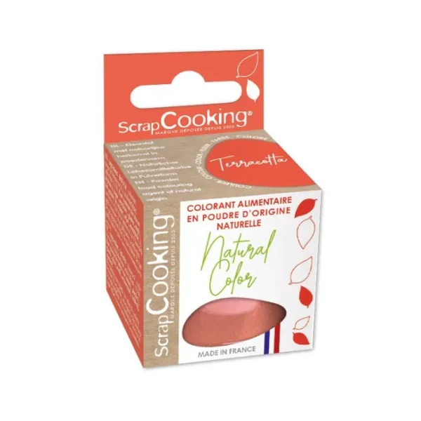 Colorant alimentaire naturel en poudre Terracotta, Scrapcooking