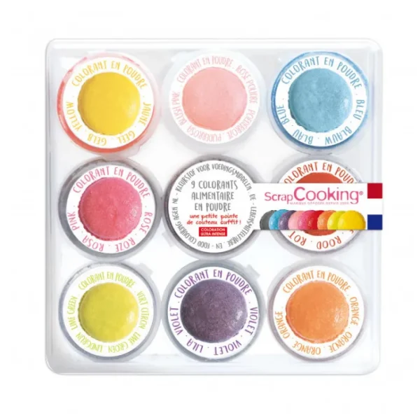 9 Colorants artificiels en poudre, ScrapCooking
