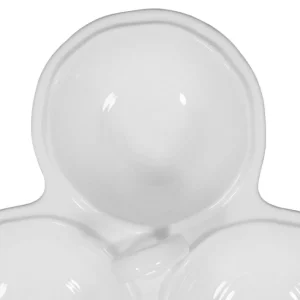 Coupelle Triple en faïence blanc Darcy, Côté Table