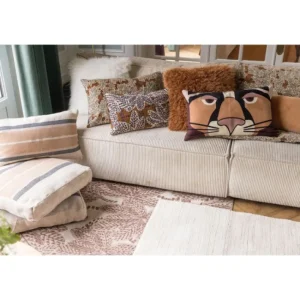 Coussin imprimé Ariane Rouille, Vivaraise