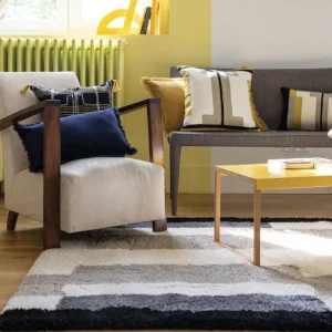 Coussin uni Fara Marine, Vivaraise