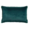 Coussin uni Fara Paon, Vivaraise