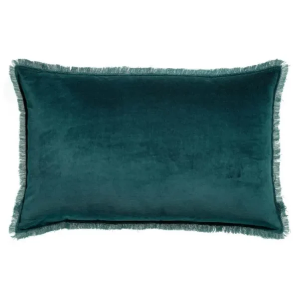 Coussin uni Fara Paon, Vivaraise