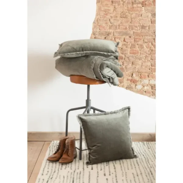 Coussin uni Fara Thym, Vivaraise