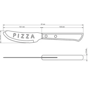 Couteau à pizza Manche Bois, Tramontina