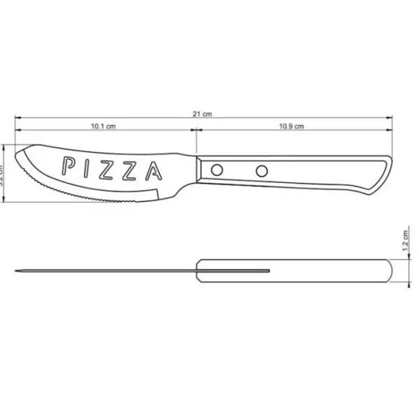 Couteau à pizza Manche Bois, Tramontina