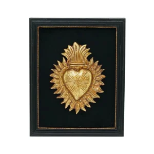 Décoration murale Ex-voto coeur doré 14,8x 18,8 cm, Emdé