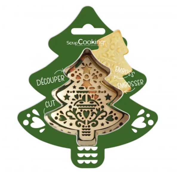 Découpoir + embosseur bois Sapin, ScrapCooking