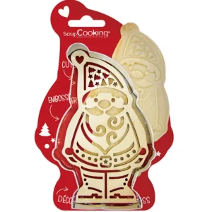 Découpoir + embosseur bois Père Noël, ScrapCooking