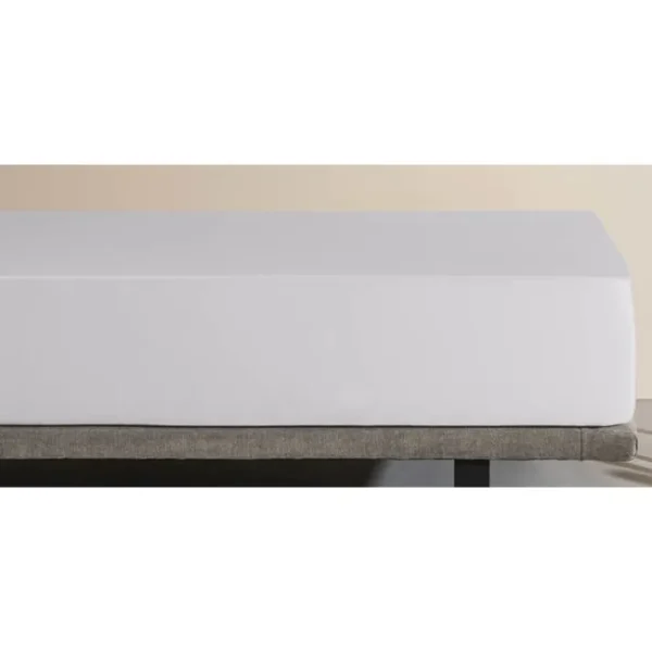 Drap housse gris perle Respira, Velfont