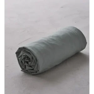 Drap Housse Percale Vert sauge, Sylvie Thiriez