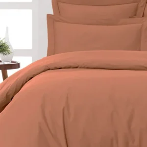 Drap Plat Soft Percale Brique, Sensei