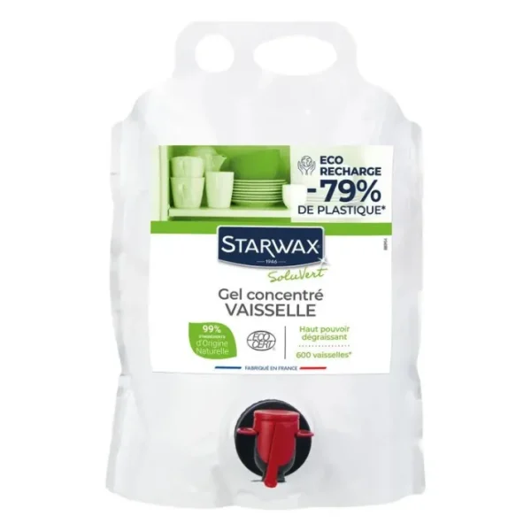 Eco recharge Gel concentré vaisselle Soluvert, Starwax