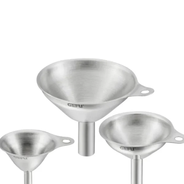 Ensemble de 3 mini-entonnoirs inox Versare, Gefu