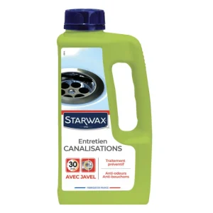Entretien canalisations avec javel, Starwax