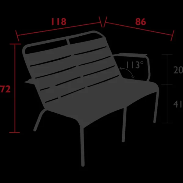 Fauteuil bas duo Luxembourg, Fermob