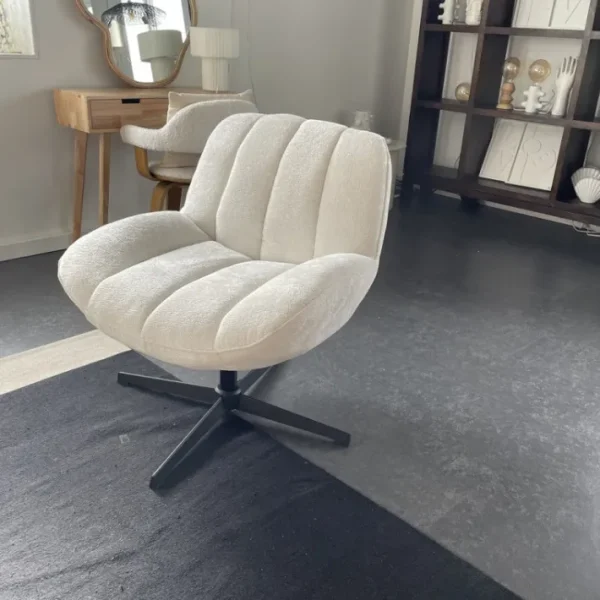 Fauteuil pivotant Pauline Écru, Opjet