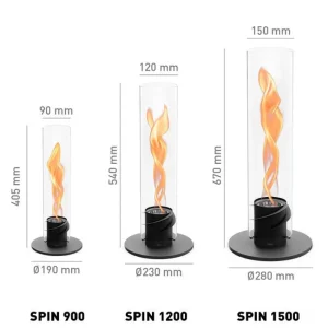 Feu de table 1500 Spin Noir, Höfats