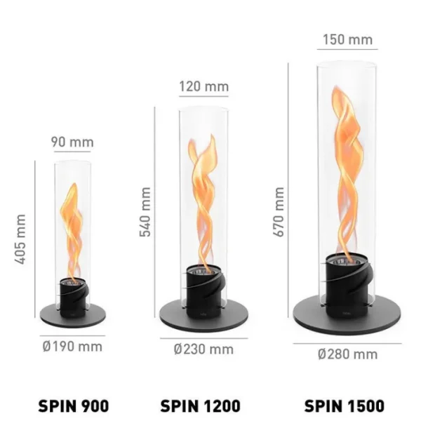 Feu de table 1500 Spin Noir, Höfats