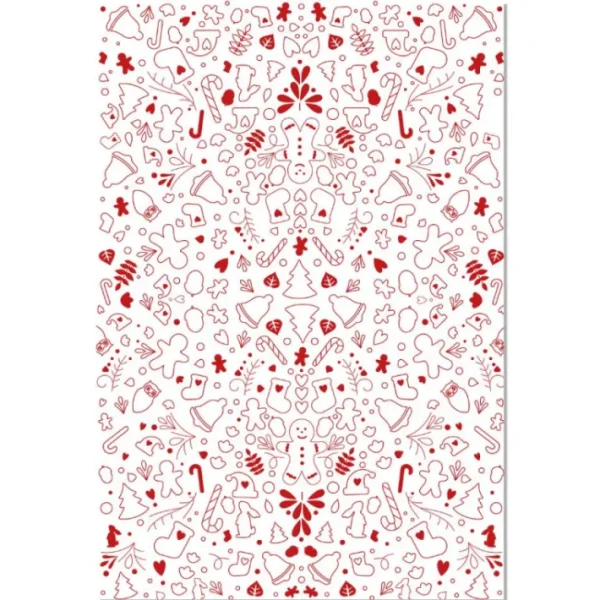 2 feuilles transfert pour bûche motif Noël, Scrapcooking
