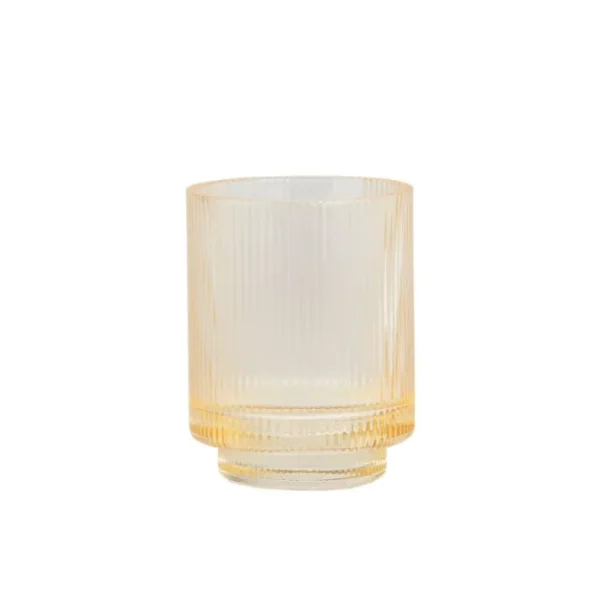 Gobelet de salle de bain Strié Gold en verre , Andrea House