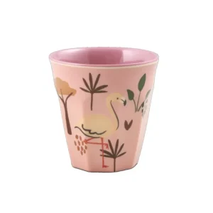 Gobelet enfant rose Jungle en mélamine, Rice