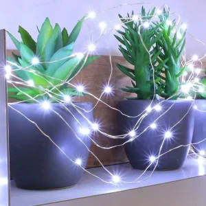 Guirlande électrique micro LED Blanc pur, Blachère illumination