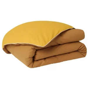 Housse de couette Bons jours curry doré, Essix