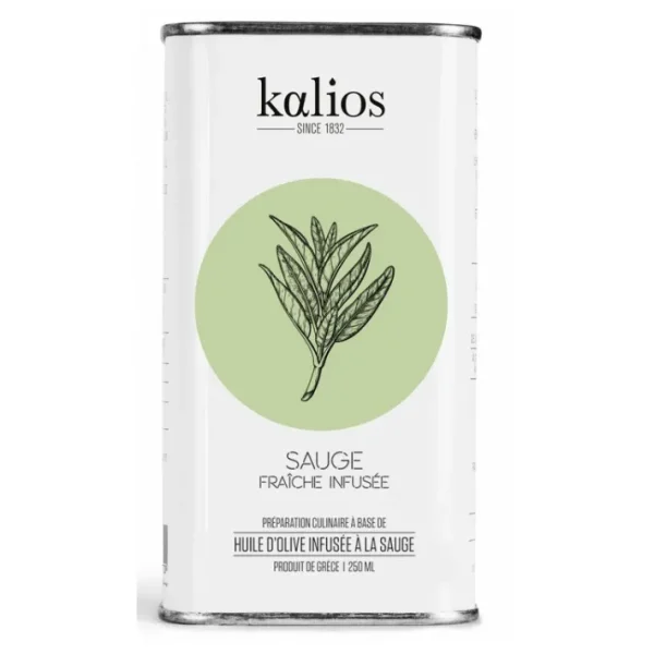 Huile d'Olive Infusée à la Sauge, Kalios