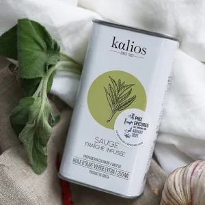 Huile d'Olive Infusée à la Sauge, Kalios