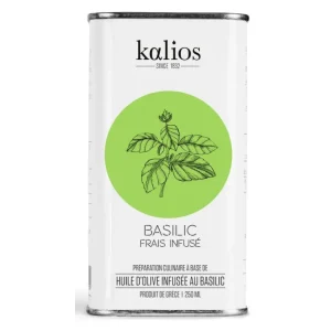 Huile d'Olive Infusée au Basilic, Kalios