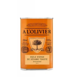 Huile vierge de Sésame toasté biologique, A L'OLIVIER