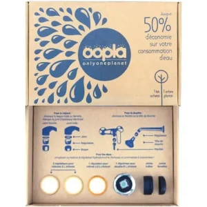 Kit économiseur d'eau pour robinets et douche, oopla