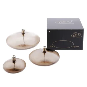 Lampe à huile Galet Laiton Champagne, Peri Living