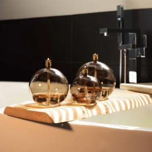 Lampe à Huile ronde Champagne, Peri Living