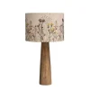 Lampe et abat-jour brodé Wildflower, Chehoma